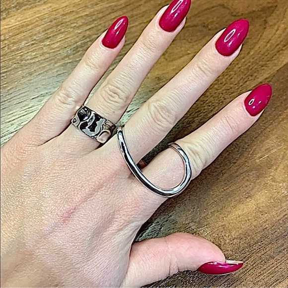 Stainless SILVER IRREGULAR RING - Picture 9 of 12